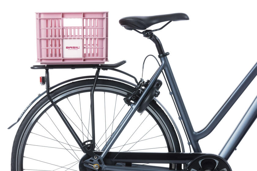 Basil Fietskrat S - 17,5 liter - Roze 6/7