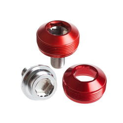 Alloy Cup Crank Bolts - Vis de manivelle - Rouge