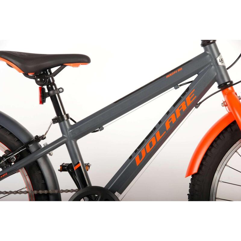 Vélo pour enfants Volare Rocky - 20 pouces - Gris Orange - 6 vitesses