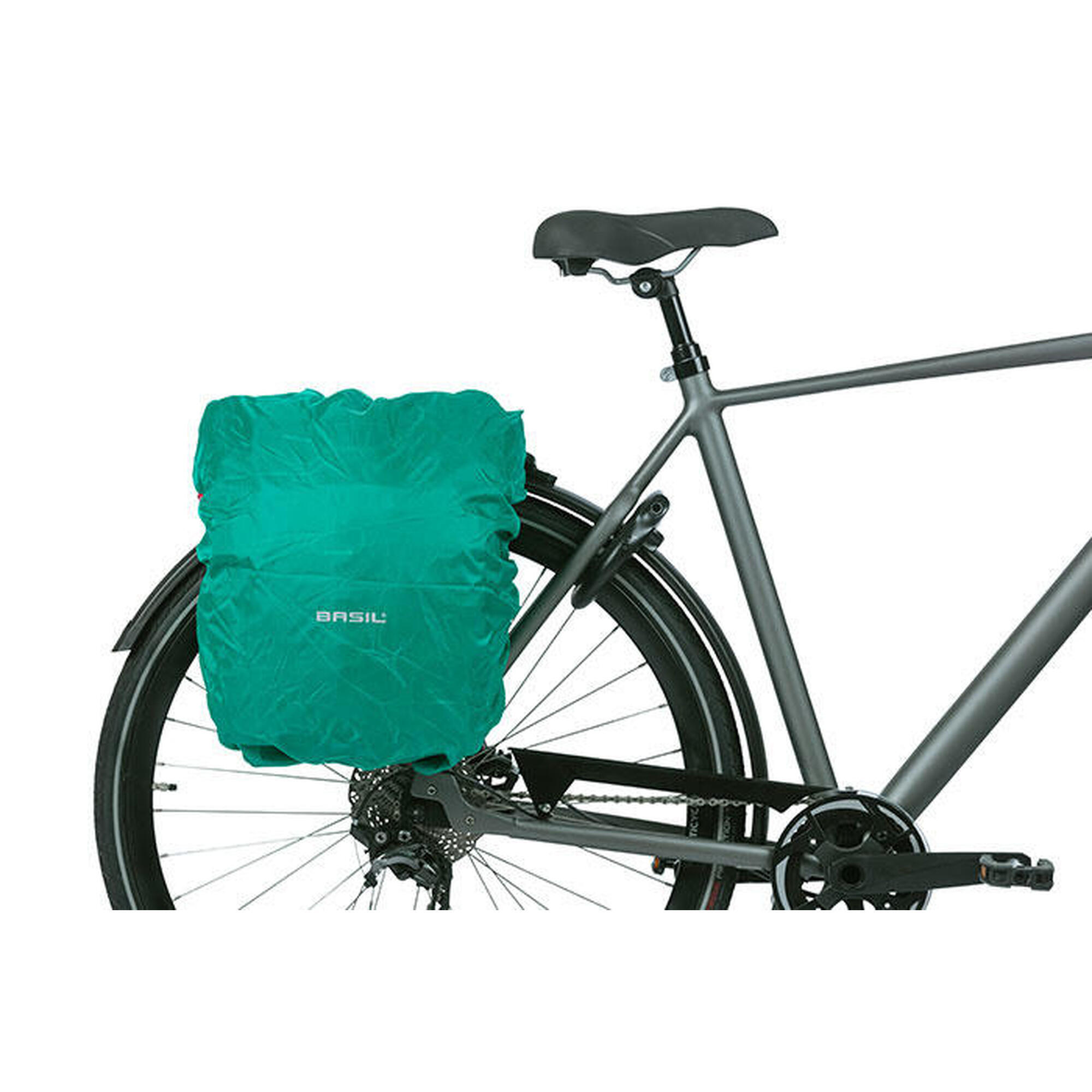 Sacoche de porte-bagages vélo étanche polyester avec réflèchissants Basil 365d l