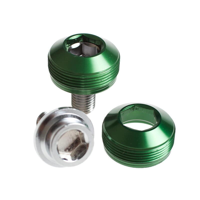 Alloy Cup Crank Bolts - Boulons de manivelle - Vert