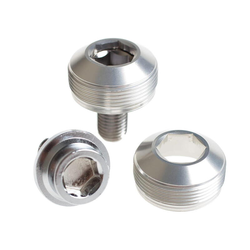 Alloy Cup Crank Bolts - Kurbelschrauben - Silber