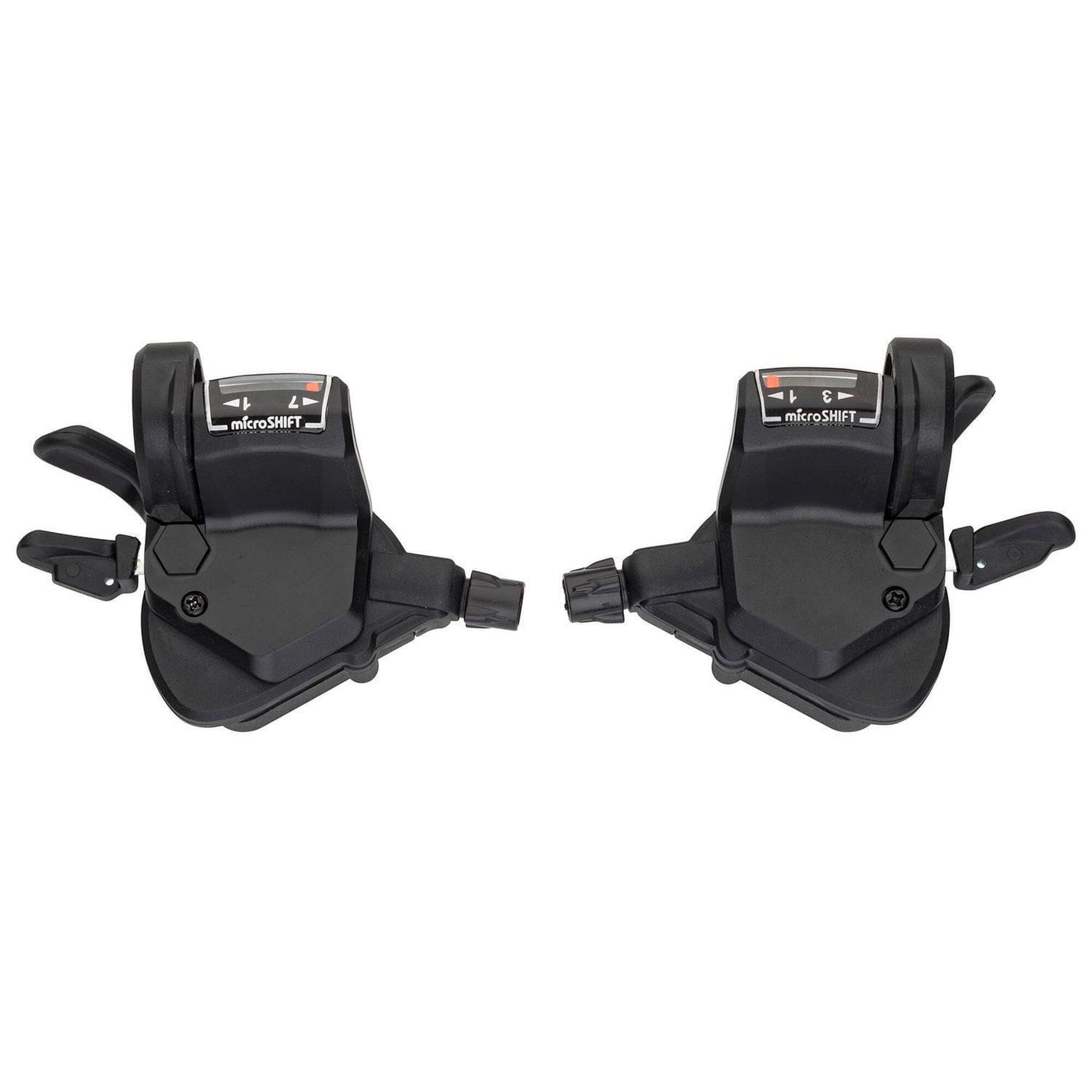MICROSHIFT MTB Thumb-tap Schalthebel-Set Pair Shimano 3x7 speed - black