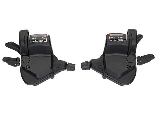 Set cambio MTB Thumb-tap Coppia Shimano 3x7 velocità - nero
