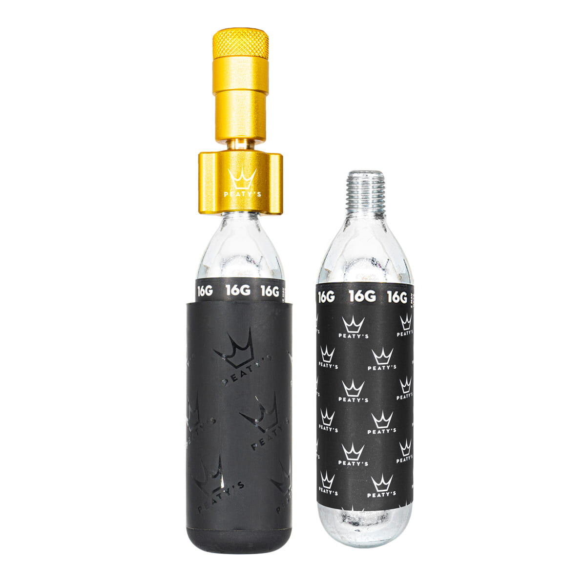 PEATY'S Peatys Holeshot CO2 Tyre Inflator - Road & Gravel (16g) - Gold