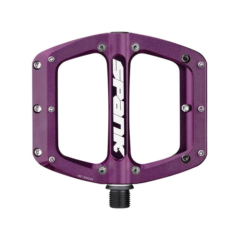 Spoon Reboot Pédale plate - pourpre     À partir de 8590€ 8999€ -4%    * La vente débute le 06/05/2025    SPANK Spoon Reboot Pédale plate - pourpreVendu exclusivement en ligne   