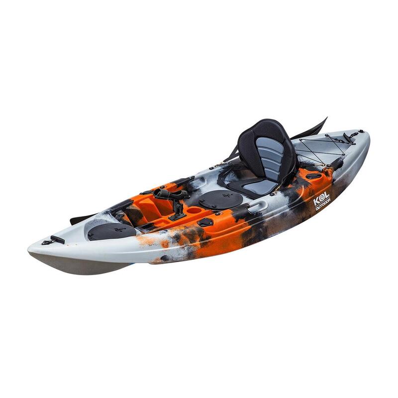 Pescador de pesca de kayak con pedal de 11 pies, sentarse en  la parte superior o de pie, Capacidad de 500 libras para adultos jóvenes  niños