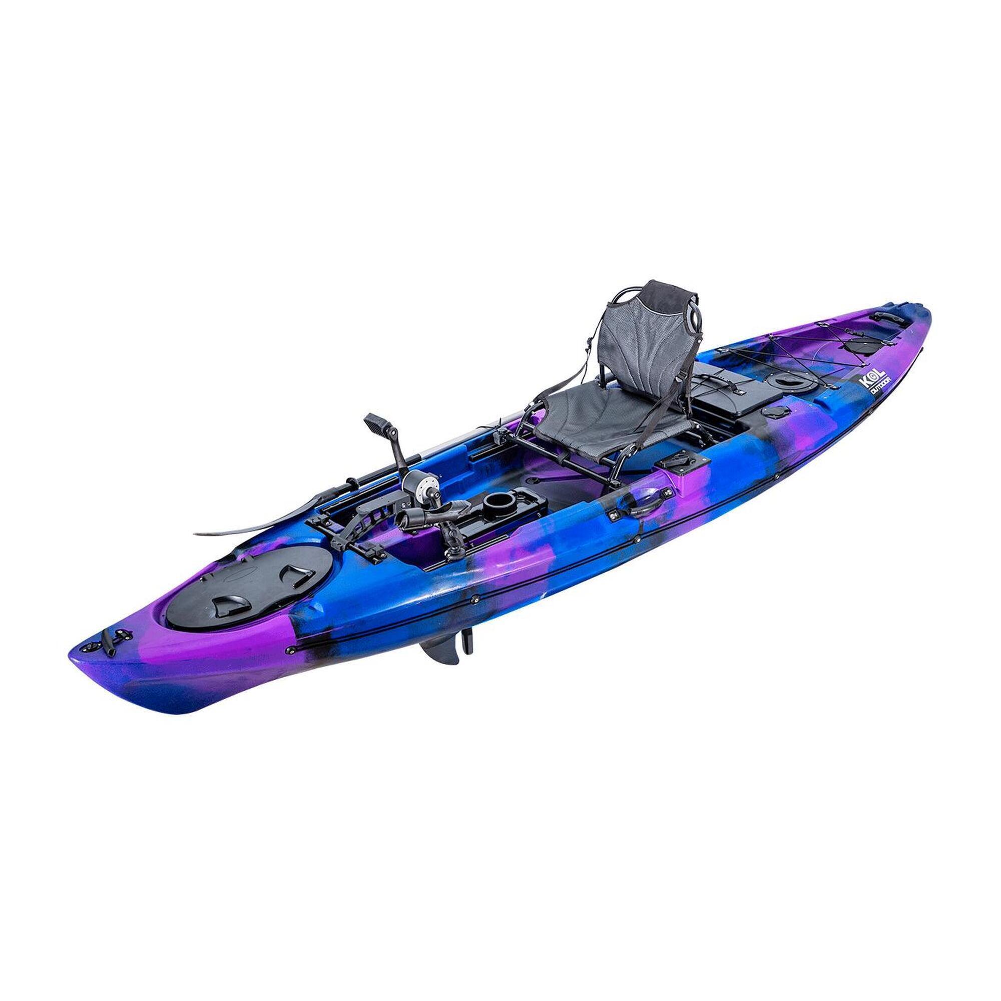 KOL OUTDOOR Kayak de pedales pesca Dolphin Propel Azul Lila (365x84cm)