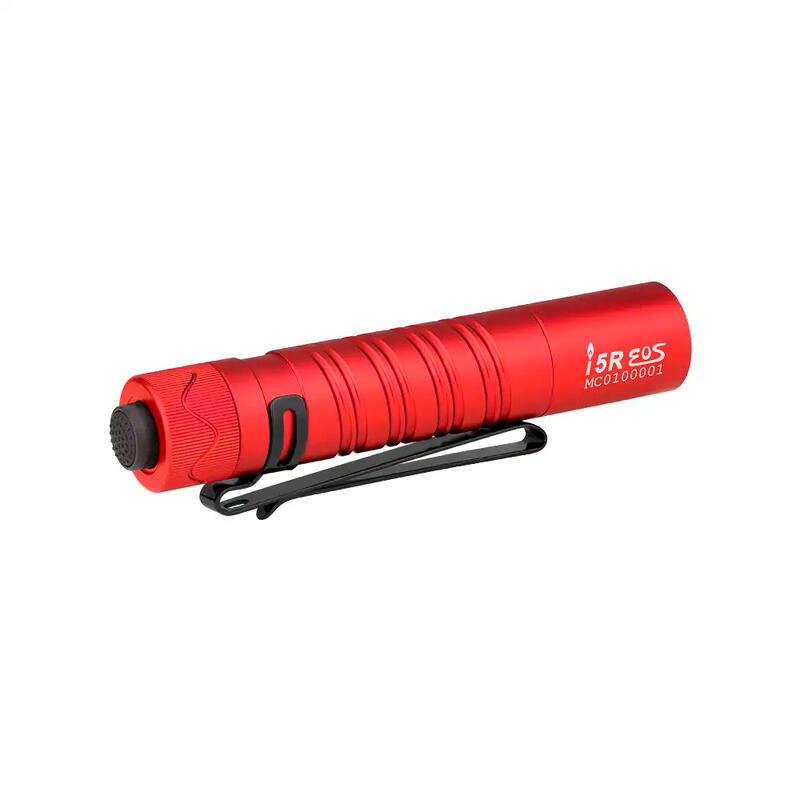 Linterna LED Recargable Para Camping Y Senderismo, Olight i5R EOS, Rojo, Clip