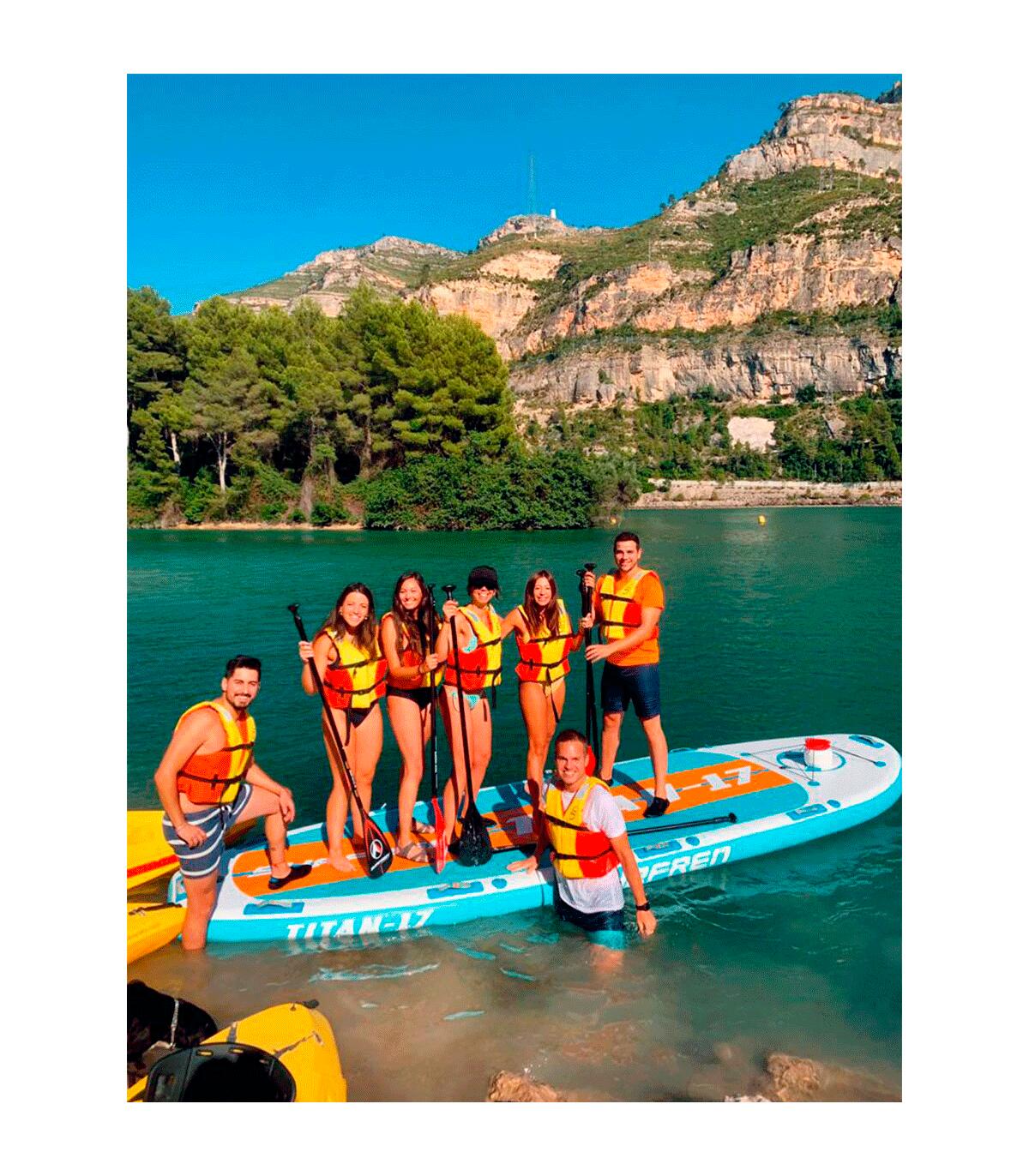 Big SUP Board aufblasbar Titan 17 – XXL Stand Up Paddle 4-10 Personen 7/7