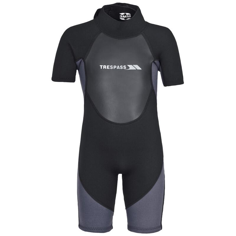 Kinder Wetsuit Nassanzug Scuba, 3mm, kurz Jungen Schwarz