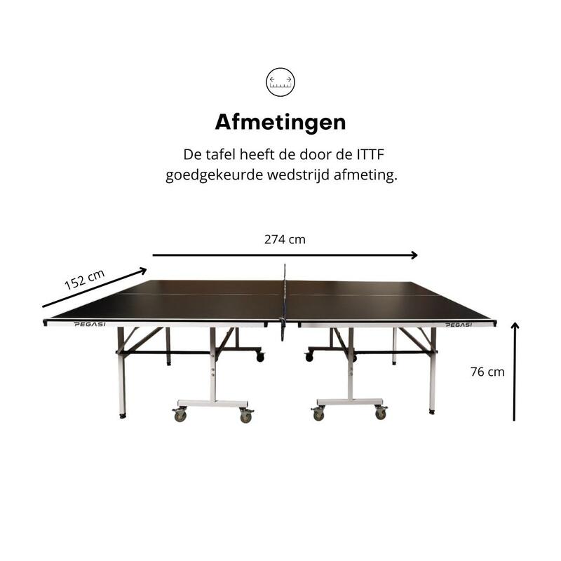 Tischtennisplatte Pegasi Office 250 indoor Schwarz