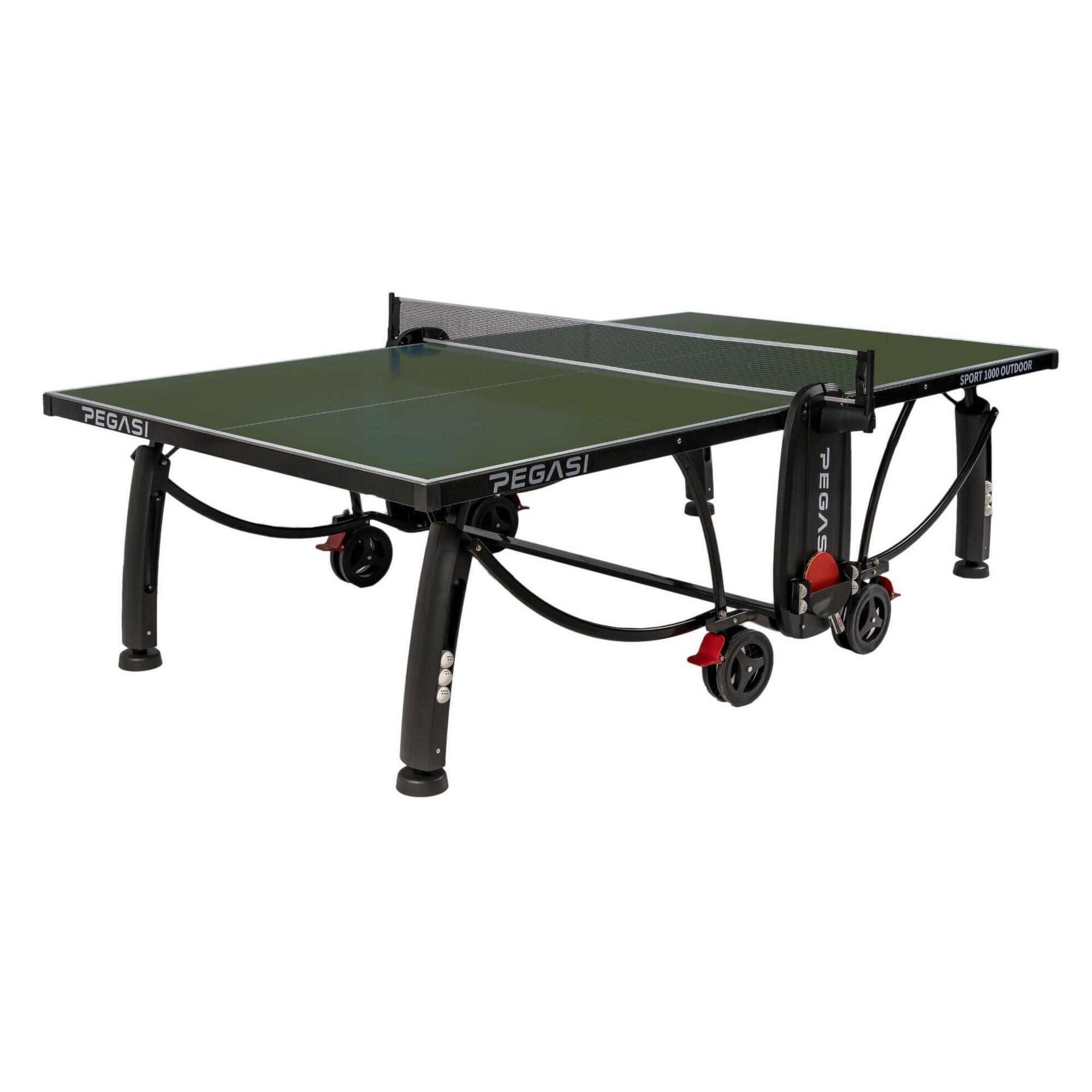 PEGASI Tafeltennistafel Pegasi 1000 Outdoor Green