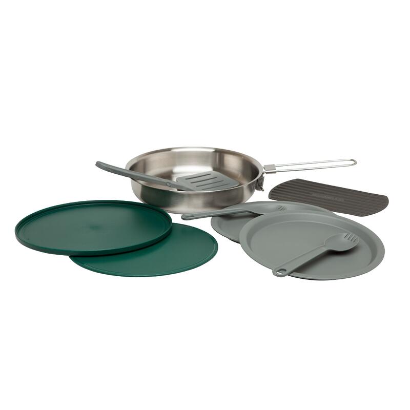 Conjunto De Cozinha Inox - Kit De Frigideira - 2 Pessoas - Campismo - Trekking