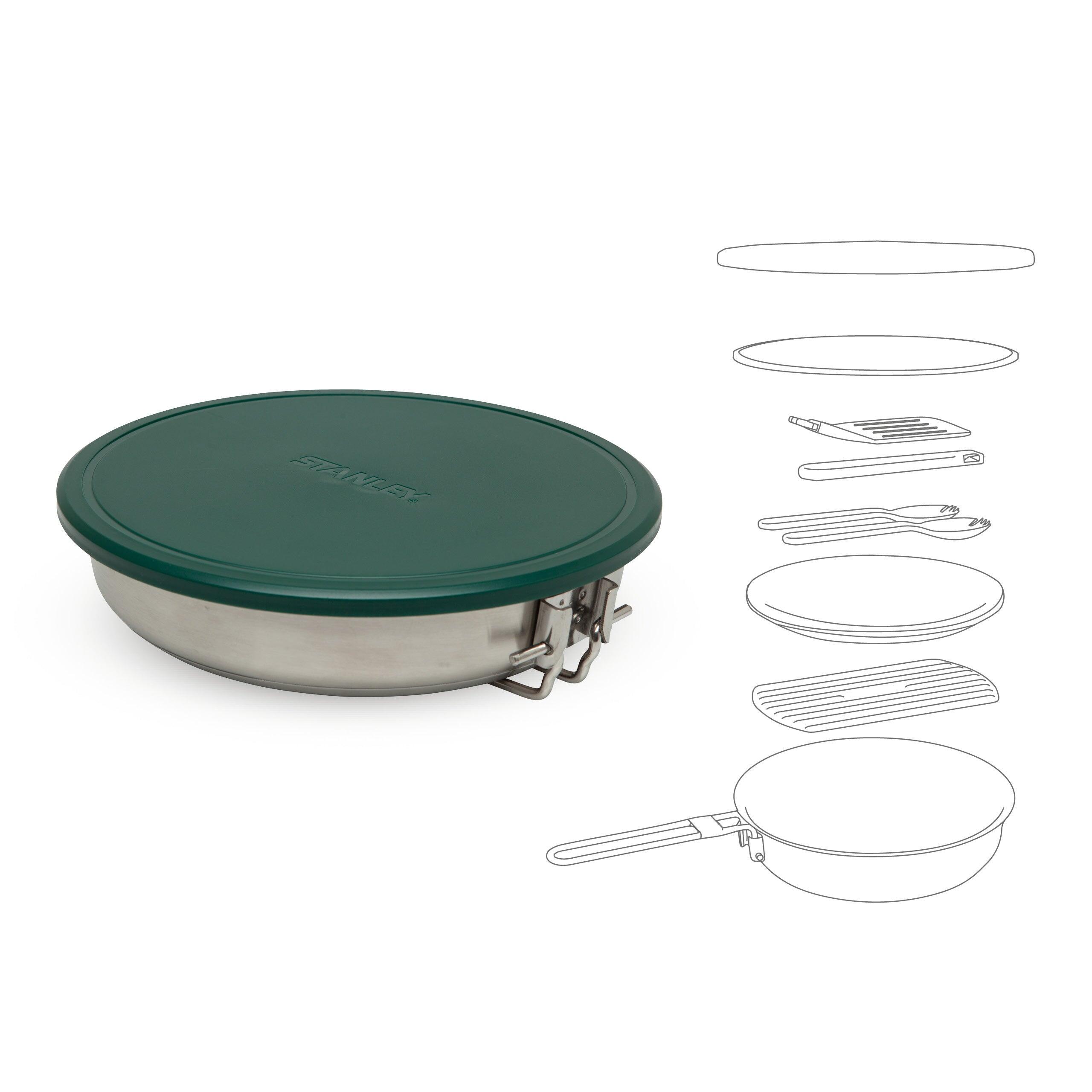 9-Delige Lichtgewicht RVS Koekenpan Kookset Camping - Trekking Wandelen Kamperen 5/9