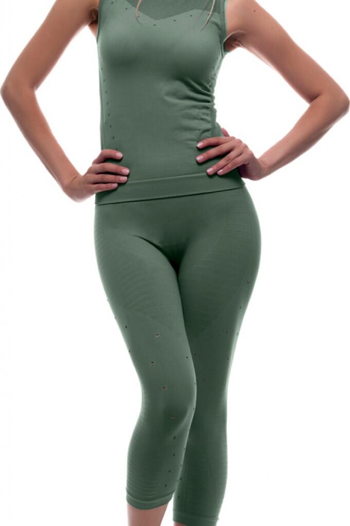 Mallas leggings deportivo capri sin costuras con fibra Emana Namasté 2/6