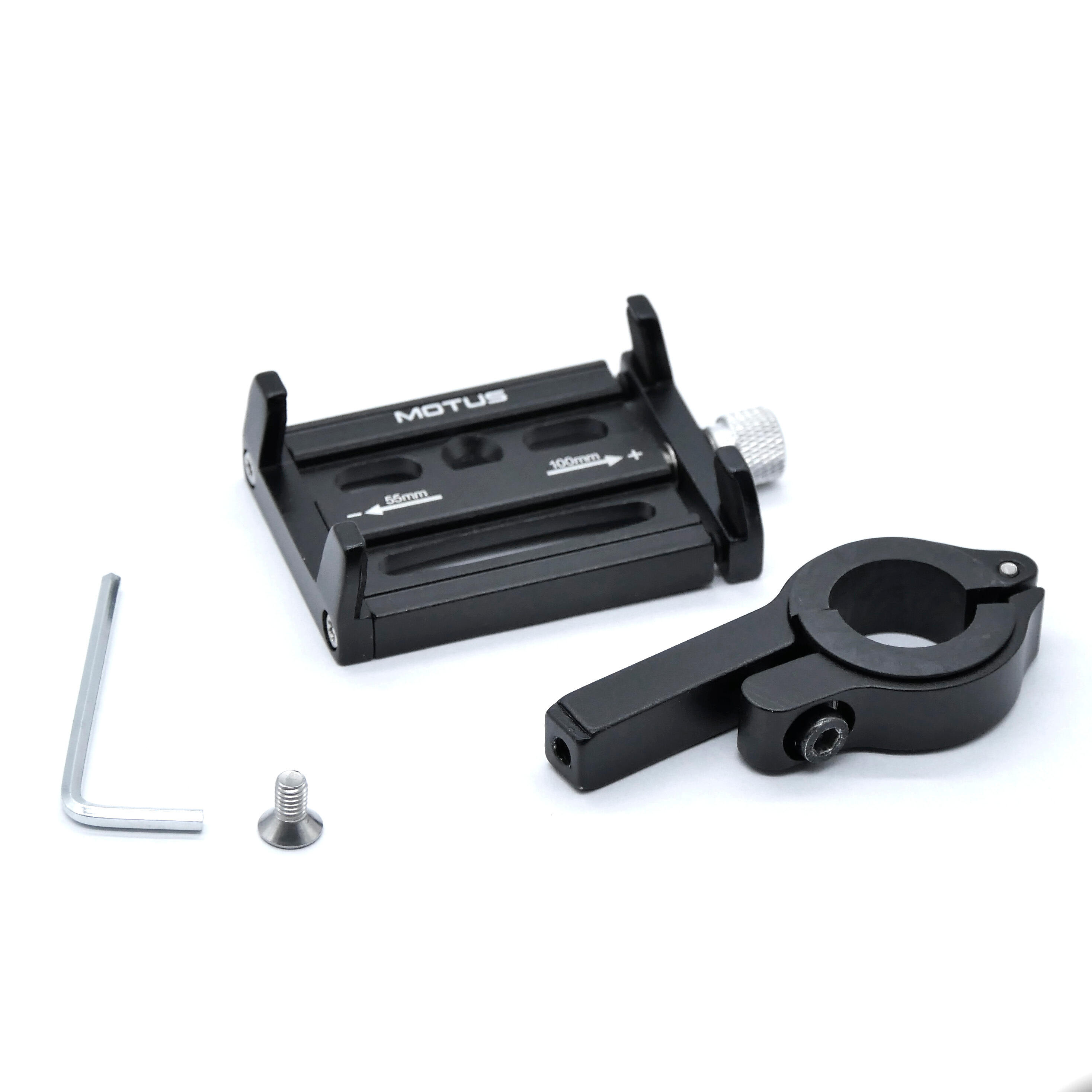 Support en aluminium pour téléphone sur guidon de moto, vélo, trottinette Motus 3/4