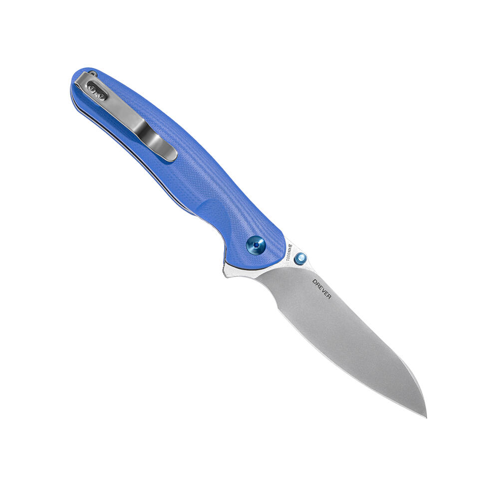 Navaja De Bolsillo EDC, Olight Oknife Drever, Azul, Acero N690, Mango G10 5/7