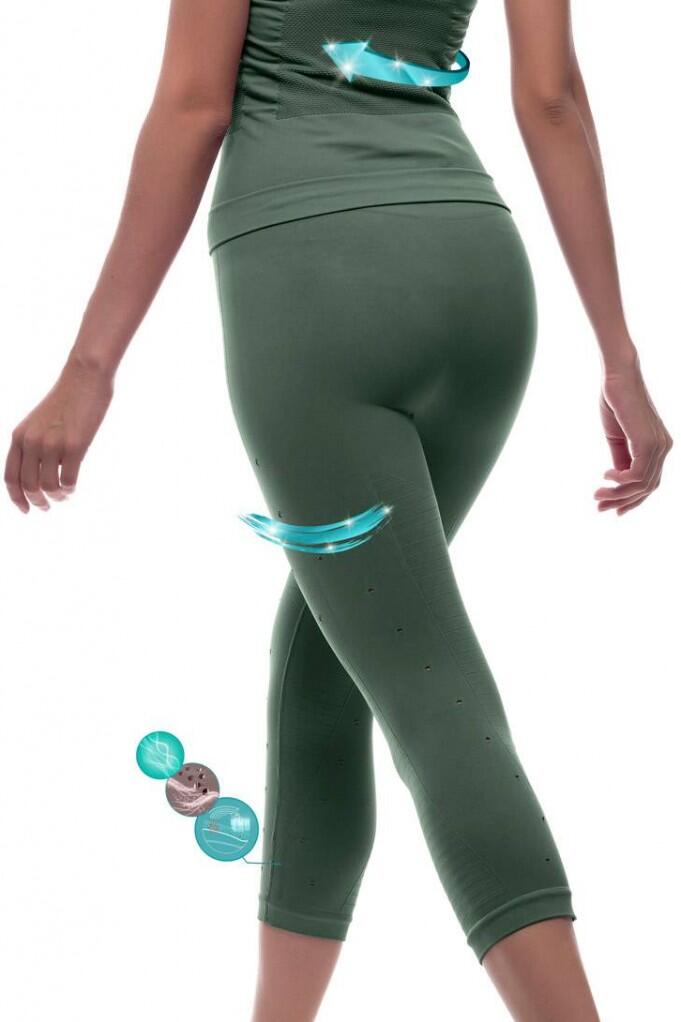 Legging et T-shirt Femme sans coutures Fibre Emana Taille haute,Namasté 3/5