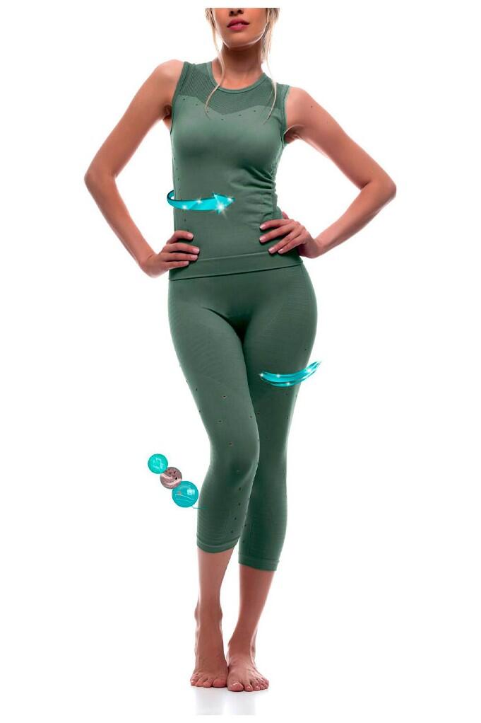 Legging et T-shirt Femme sans coutures Fibre Emana Taille haute,Namasté 2/5