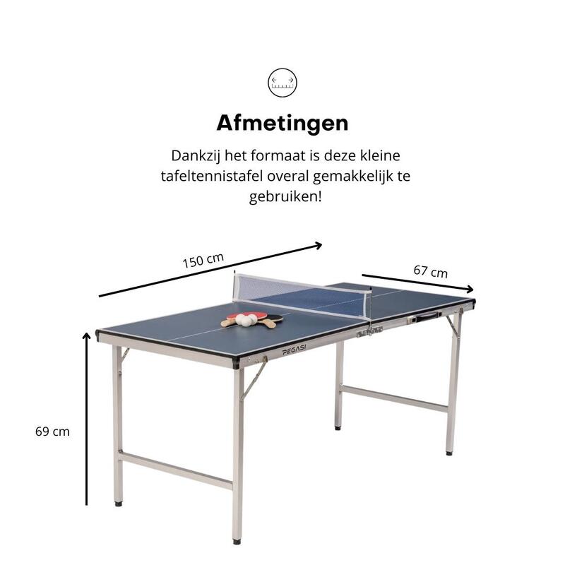 Table de tennis table mini pEgasi sport bleu