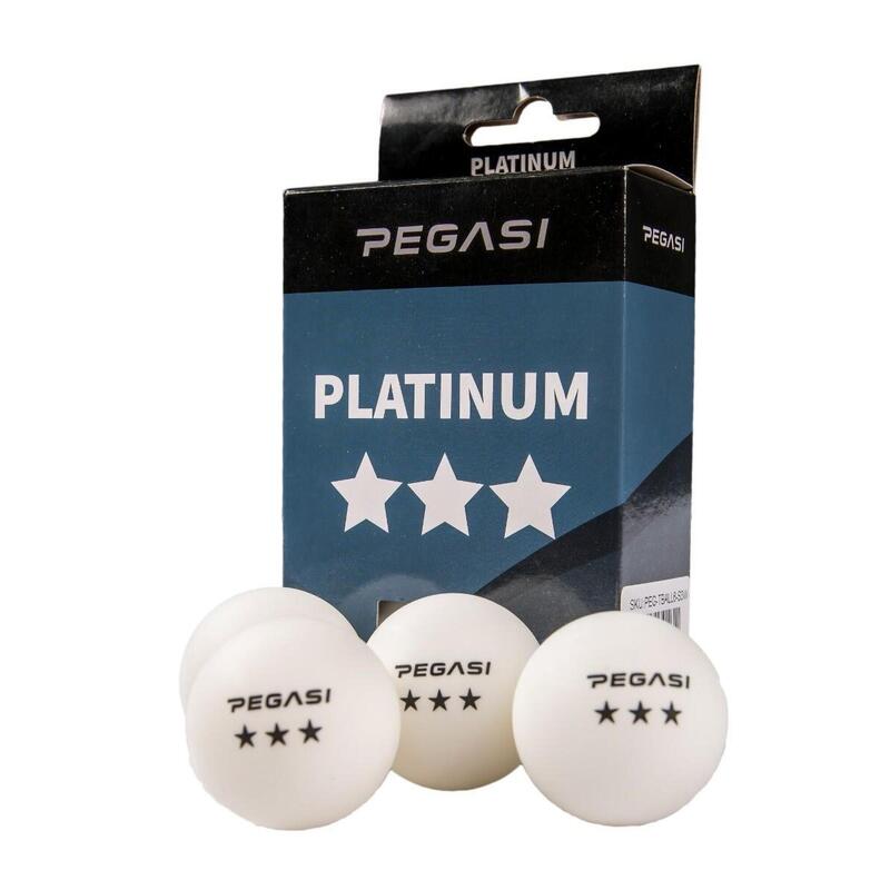 Balles de pingpong PEGASI 3 étoiles 6e. Blanc