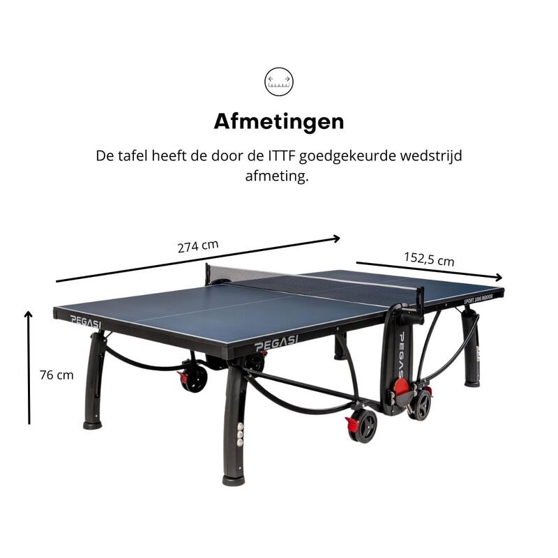 Table de tennis de table pegasi 1000 bleu intérieur