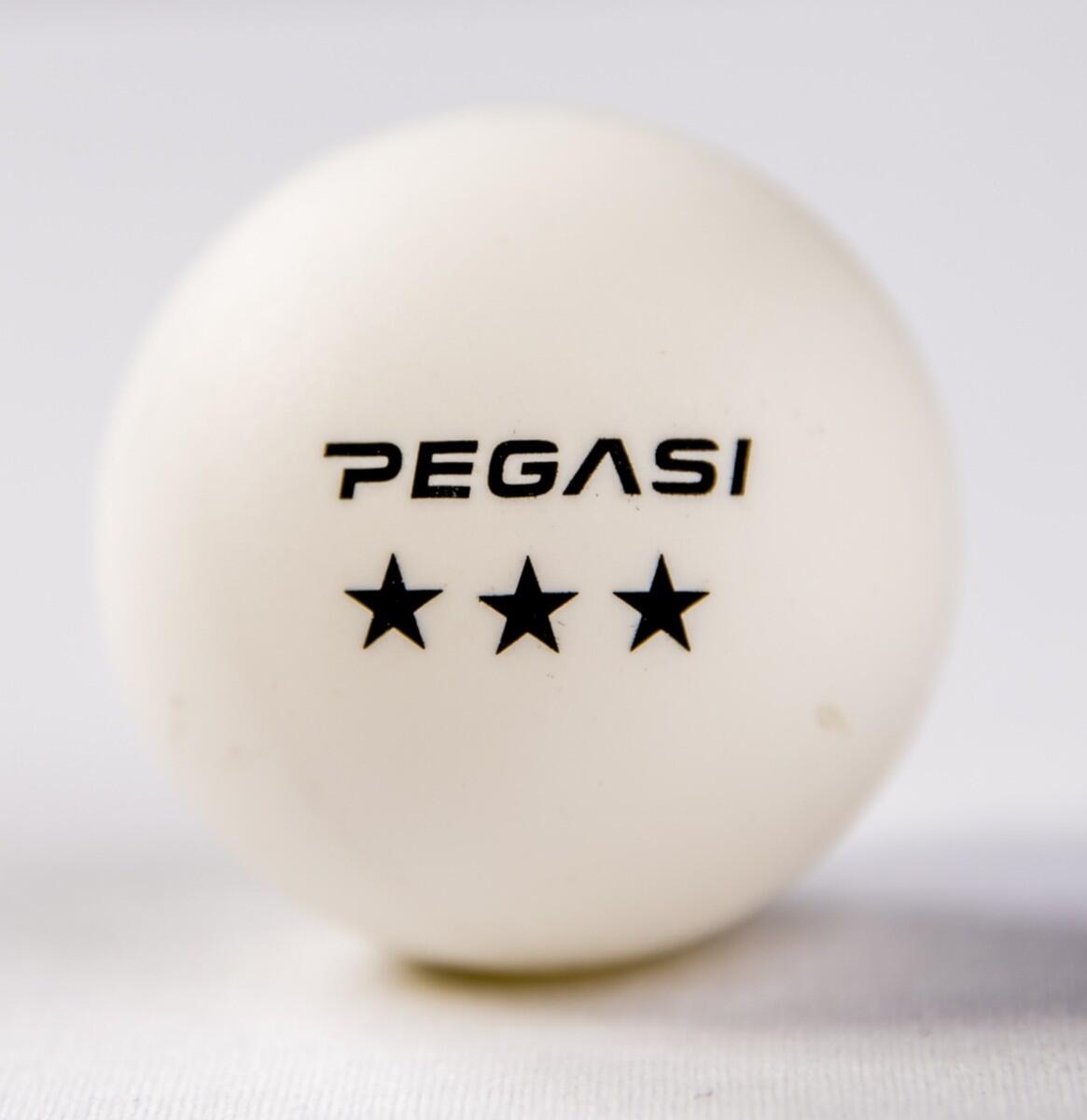 Pegasi 3 ster pingpong ballen 6st. Wit 2/3