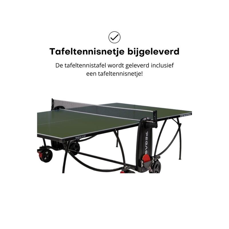 Table de tennis de table pegasi 800 vert extérieur