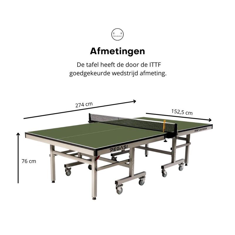 Table de tennis de table pegasi 1200 intérieur pro green