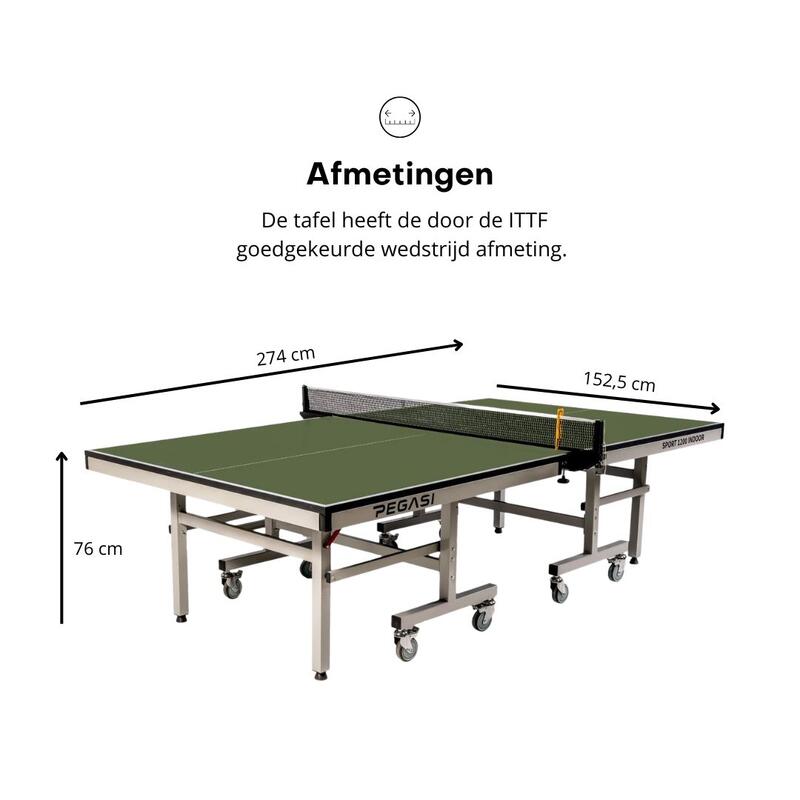 Tafeltennistafel Pegasi 1200 Indoor Pro Green