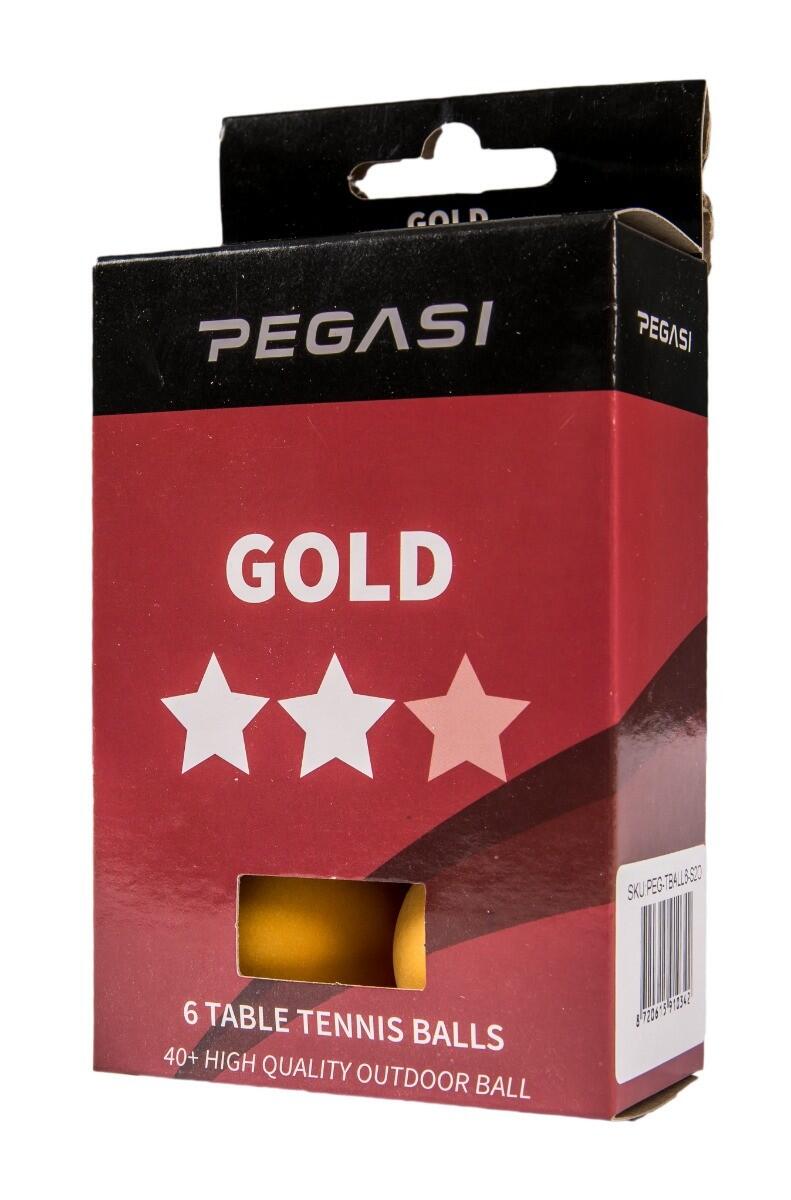 Pegasi 2 ster pingpong ballen 6st. Oranje 3/3