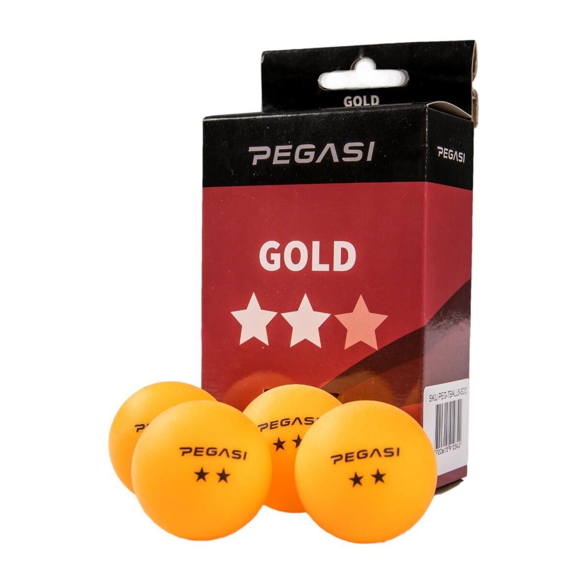 PEGASI Pegasi 2 ster pingpong ballen 6st. Oranje