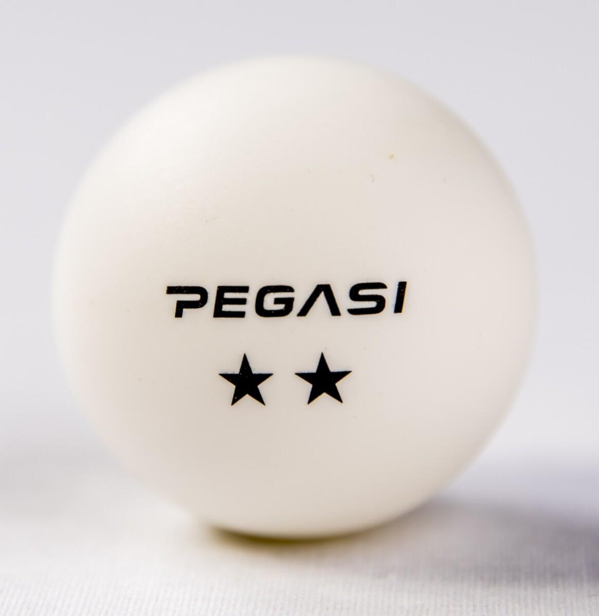 Pegasi 2 ster pingpong ballen 6st. Wit 2/3
