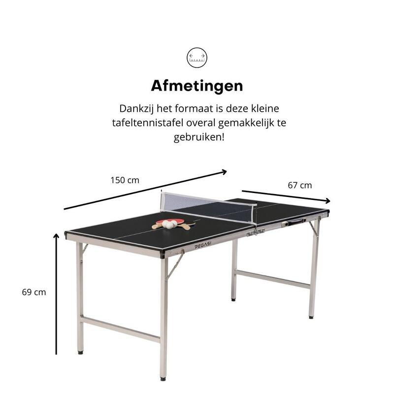 Table de tennis de table mini pEgasi sport noir édition