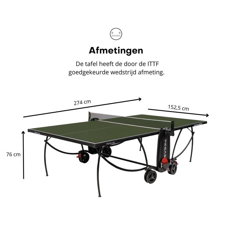 Tafeltennistafel Pegasi 800 Indoor Green