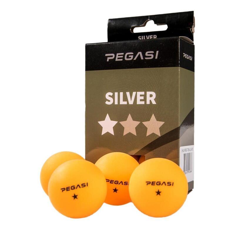 Pegasi 1 ster pingpong ballen 6st. Oranje