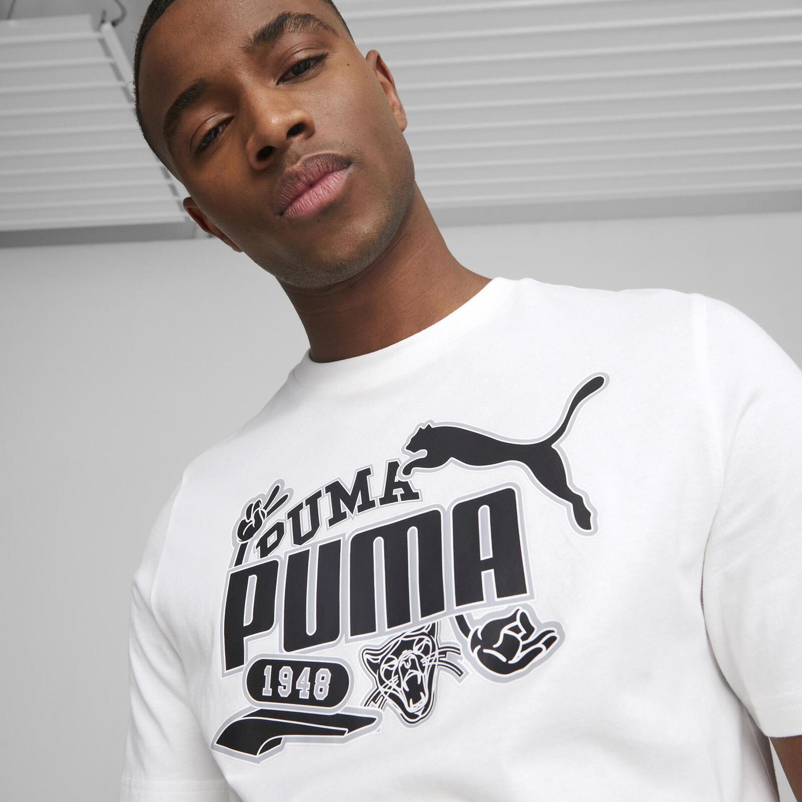 T-shirt Puma GRAPHICS Icon Tee, Blanc, Hommes 3/5