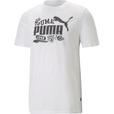 T-shirt puma graphics icon tee. wit. mannen