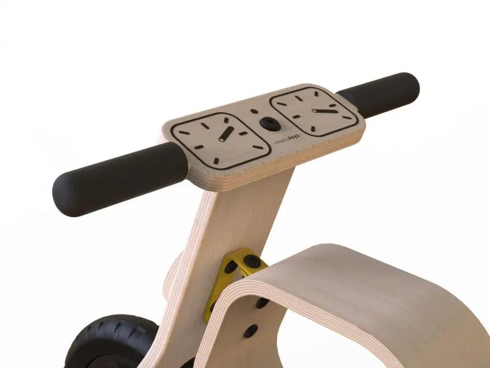 Bicicleta din lemn natural fara pedale RideMe MamaToyz 5/5