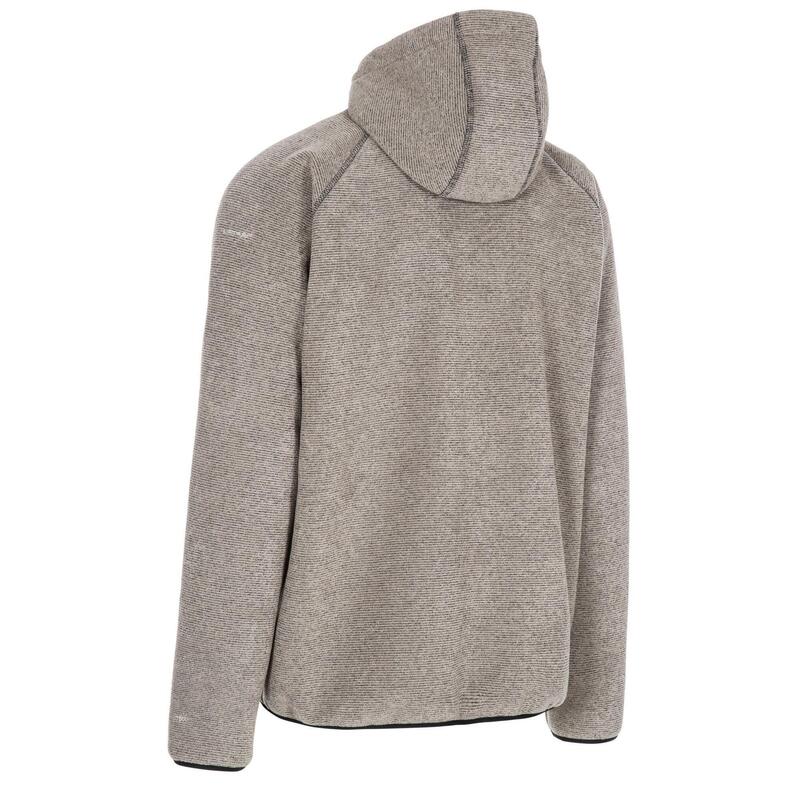 Fleecejacke Vetiver mit Kapuze Herren Latte meliert