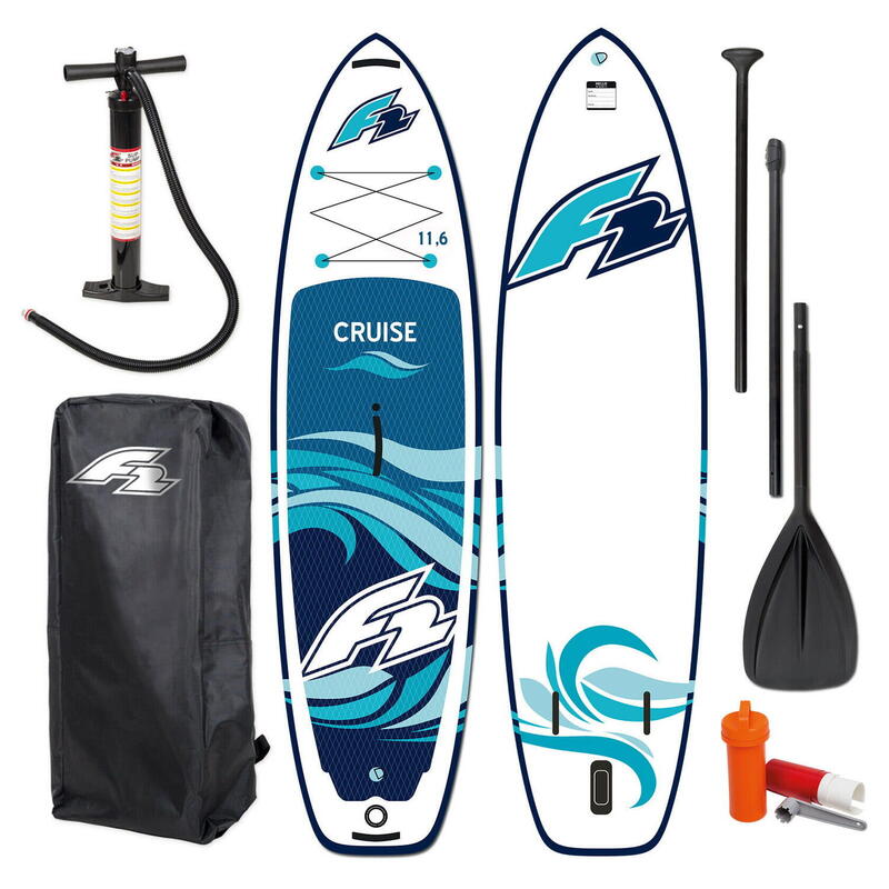 F2 CRUISE HFT 11'6" Blue Stand Up Paddle aufblasbar Surfboard F2