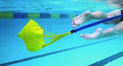 Paracadute da nuoto 2514 in nylon 43x43 cm con elastico 4 m 3/3