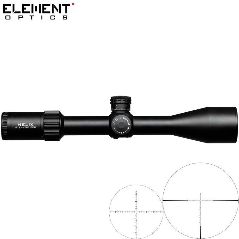 CANNOCCHIALE DA PUNTAMENTO ELEMENT OPTICS HELIX 6-24X50 APR-2D FFP MOA