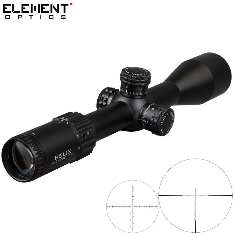 CANNOCCHIALE DA PUNTAMENTO ELEMENT OPTICS HELIX 6-24X50 APR-1C FFP MRAD