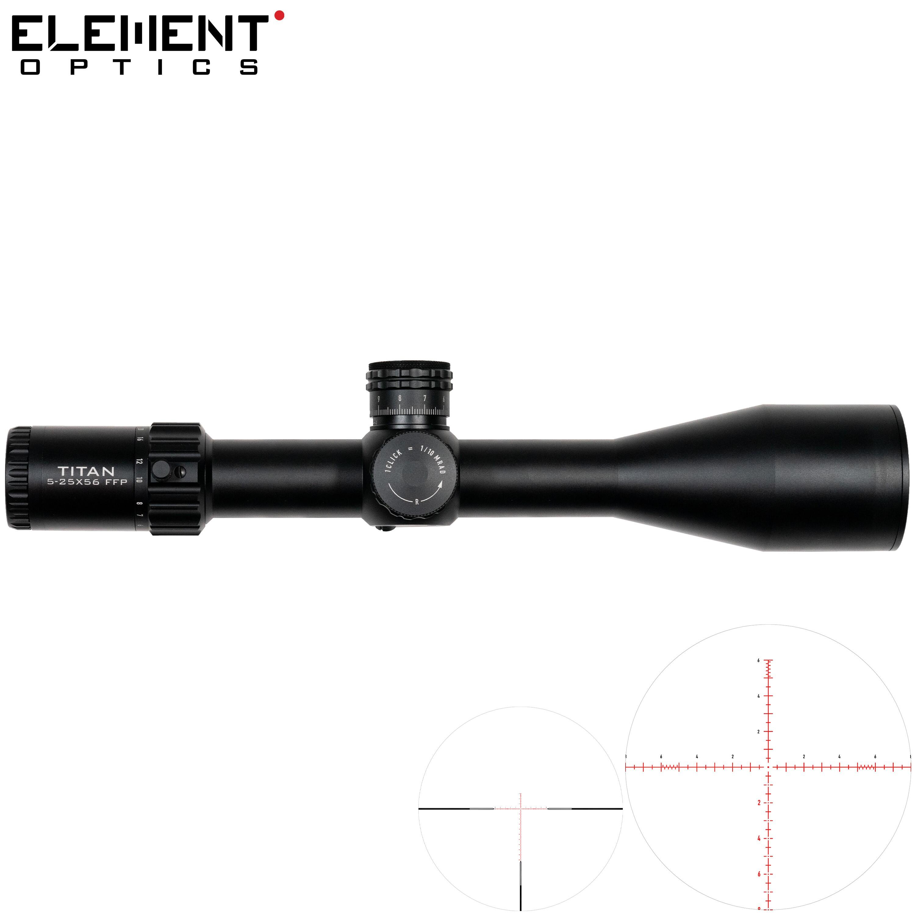Mira Element Optics Titan 5-25X56 APR-1C FFP MRAD 2/7