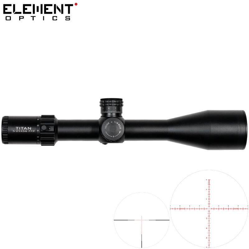 CANNOCCHIALE DA PUNTAMENTO ELEMENT OPTICS TITAN 5-25X56 APR-1C FFP MRAD