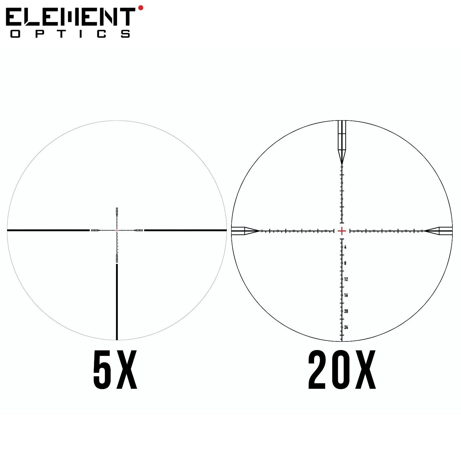 Ottica Element Optics Titan 5-25X56 EHR-1C FFP MOA 5/7