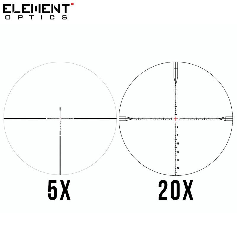 LUNETTE DE TIR ELEMENT OPTICS TITAN 5-25X56 EHR-2D FFP MOA