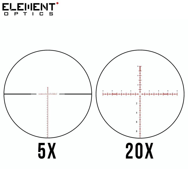 MIRA TELESCÓPICA ELEMENT OPTICS NEXUS 5-20X50 APR-1C FFP MRAD